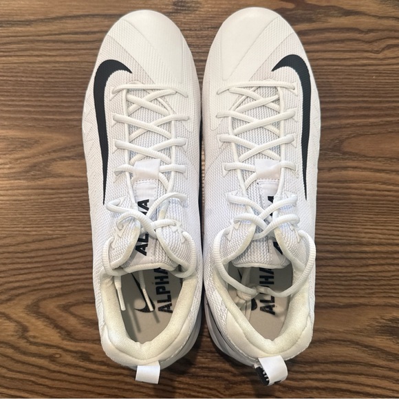 Size 15 Wide Nike Alpha Menace Pro Low TD White Football Cleats AJ6630-100 NEW main image 2